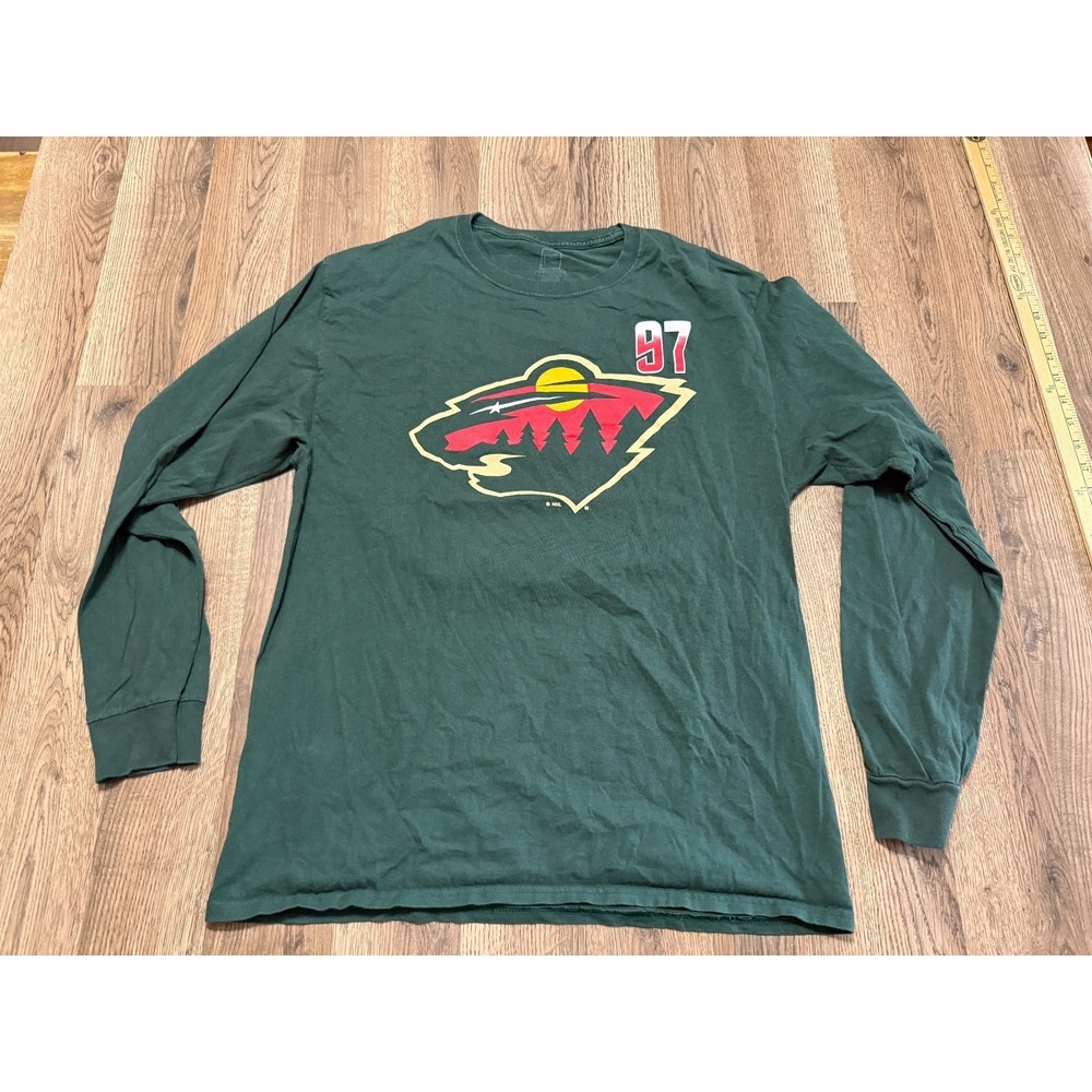 Proedge Shirt, Men's Large, Green, Minnesota Wilds Long Sleeve #97